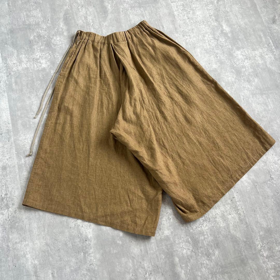Y's　ワイズ　ヨウジヤマモト　リネン100%　スカートパンツ　ナチュラル　S
