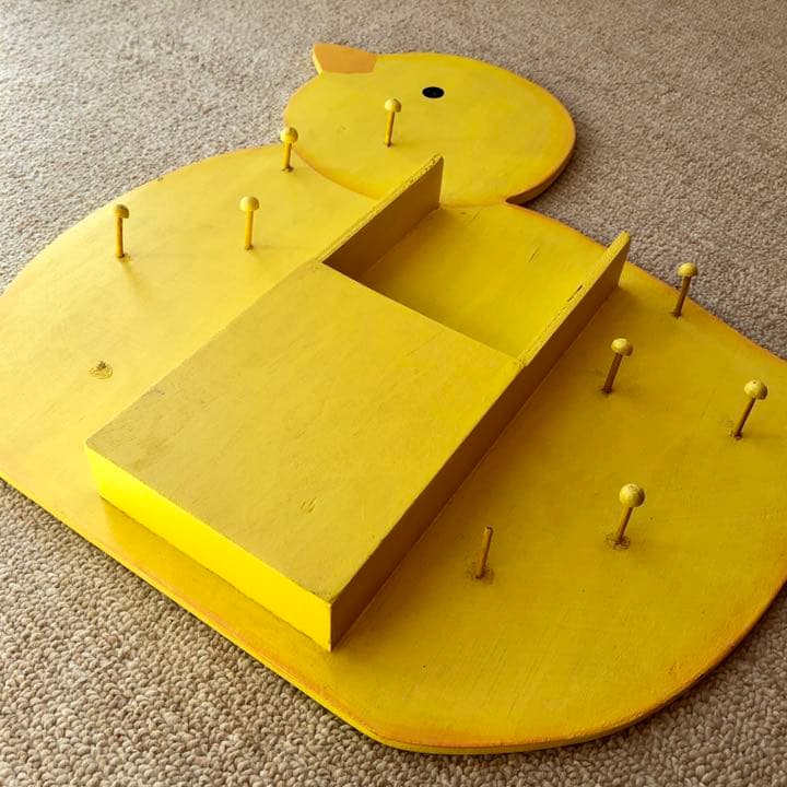 大きな ひよこ 壁飾り アンティーク 黄色 小物入れ イースター ヴィンテージ