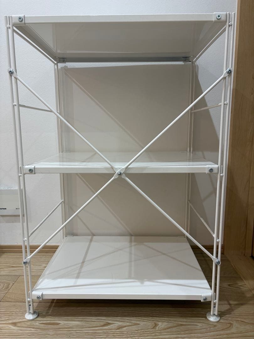 【無印良品】MUJI スチールユニットシェルフ　ライトグレー