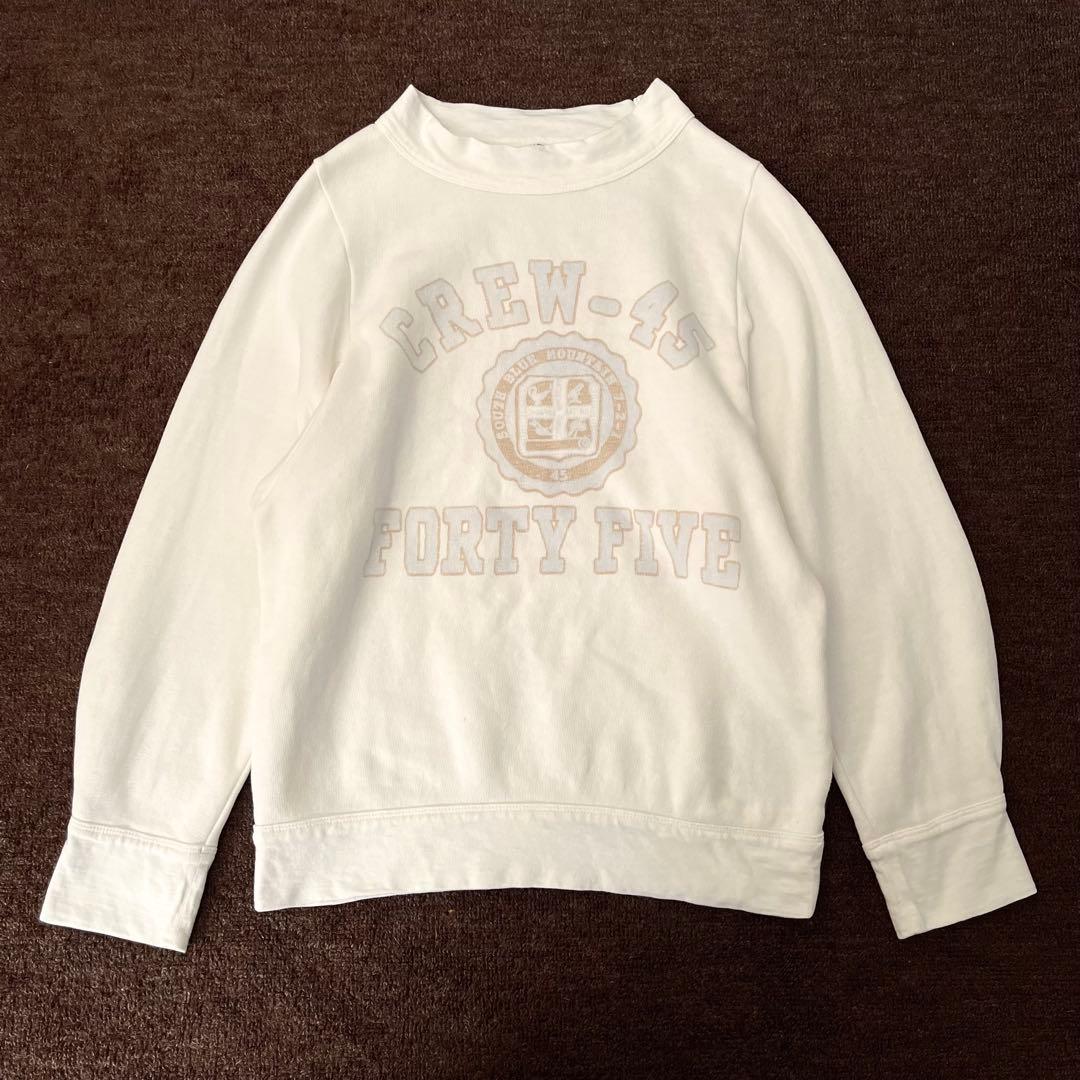 45R■裏毛のデッキプリントパフスウェット サイズ2