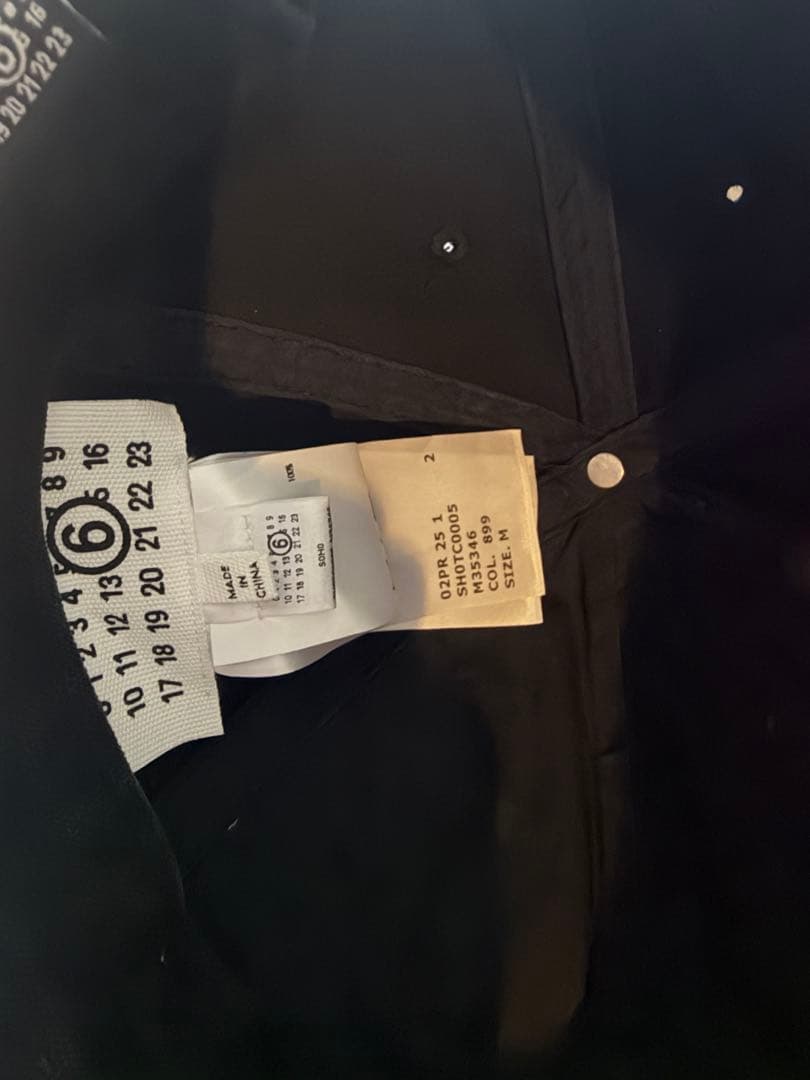 MM6 maison margiela ブラック ベースボールキャップ Mサイズ
