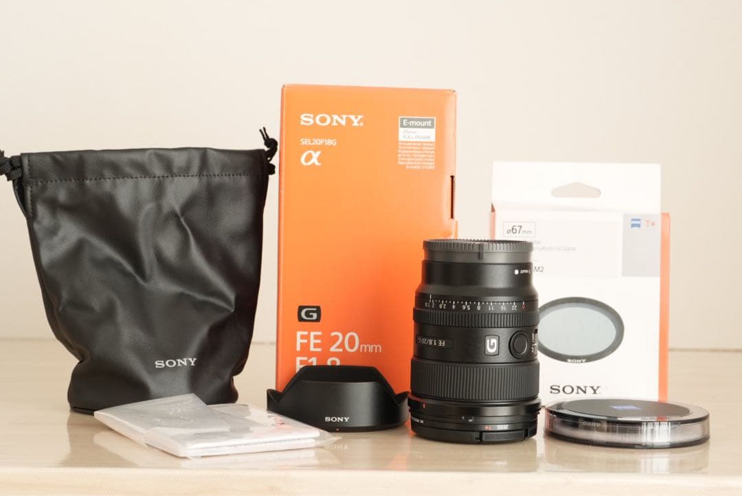 SONY FE 20mm F1.8 G (純正ZeissPLフィルター付き)美品