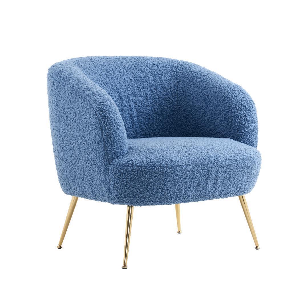 【ネイビー】ソファ チェア 一人掛けソファ リビングチェア ふんわり 柔らかい