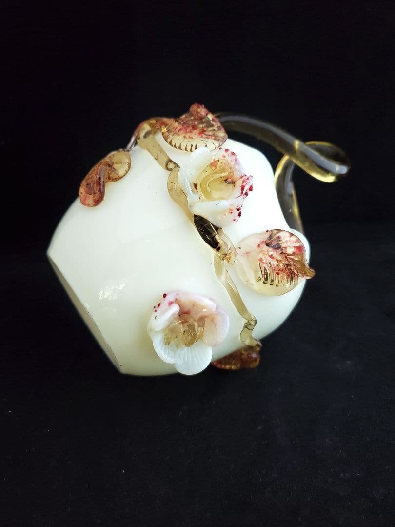 アンティーク ミルクガラス花瓶 19世紀前後 英国製