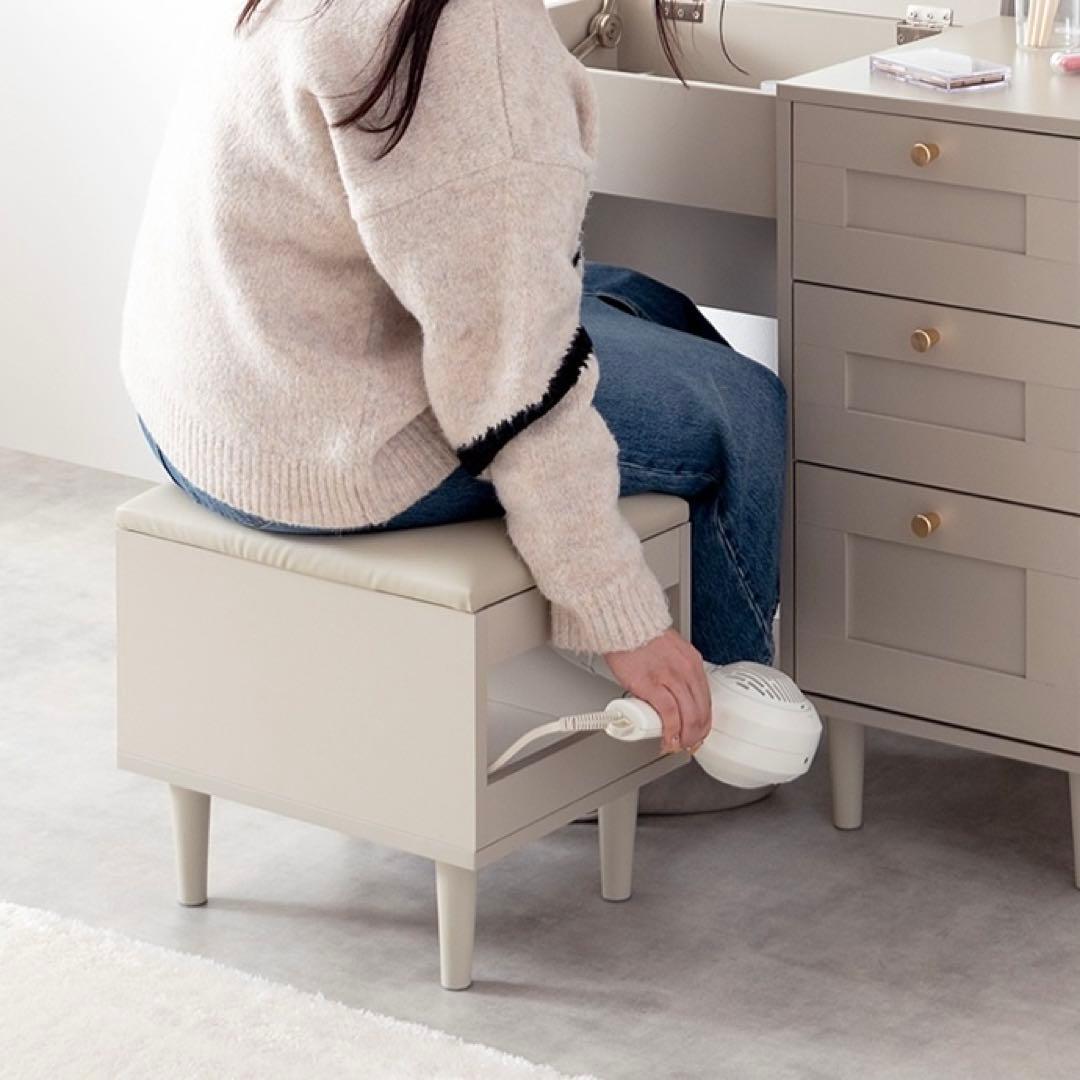 【幅80cm】Calan ドレッサー セット デスク チェア コンセント 収納