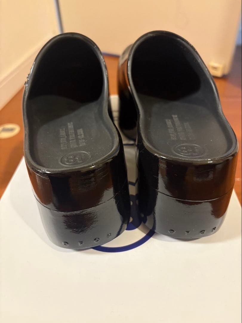 靴 OFOF 1F GLOSSY BLACK UK3