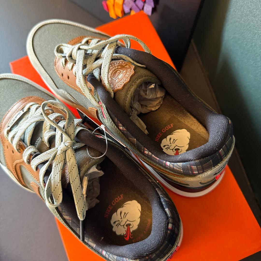 新品未使用 NIKE 26.5cm ゴルフシューズ ペガサス 89G カーキ