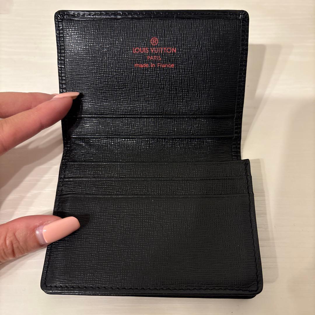 Louis Vuitton ブラックレザー名刺入れ