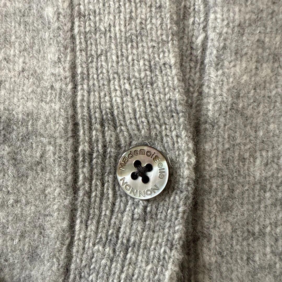 【新品・未使用】マドモアゼルノンノン　ウールカーディガン　杢グレー