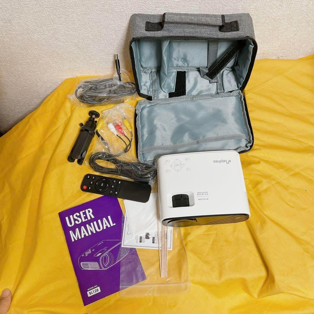 ✨三脚と専用バック付き✨プロジェクター 小型 ELEPHAS 超小型 家庭用