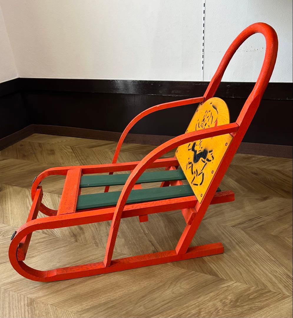 昭和レトロ 曲げ木 手押し木製そり 週末限定値下げ