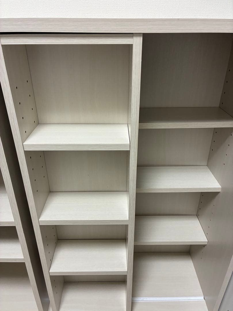 完成品 本棚 書棚 スライド式 幅90 シングル 4段 木製 漫画 収納 大容量