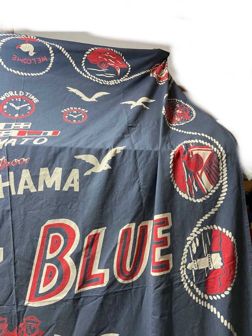 BLUE BLUE コットン　布地　ハリウッドランチマーケット　タペストリー大判