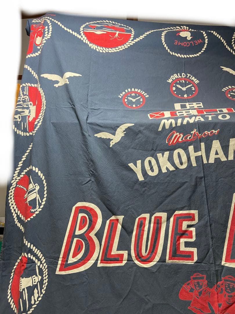 BLUE BLUE コットン　布地　ハリウッドランチマーケット　タペストリー大判