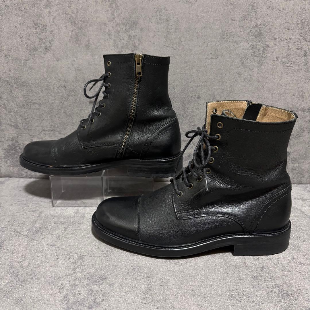 未使用級　アルフレッドバニスター　ワークブーツ　シボ革　ブラック　高級　2124