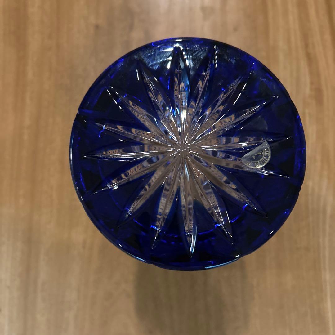 北一ガラスクリスタルハンドカットフラワーベース