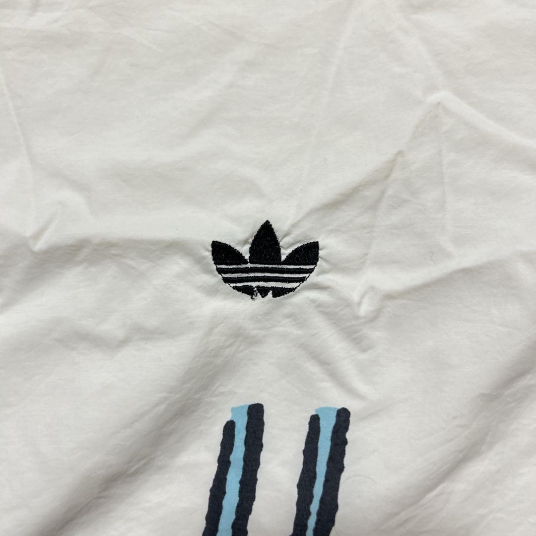 90s adidas ステファンエドバーグ ウィンドブレーカー L 白 青