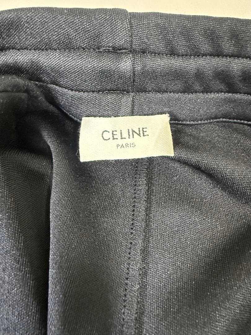 【セリーヌ】ジャージパンツ黒2L LL XLフレアトラックCLEINEブラック