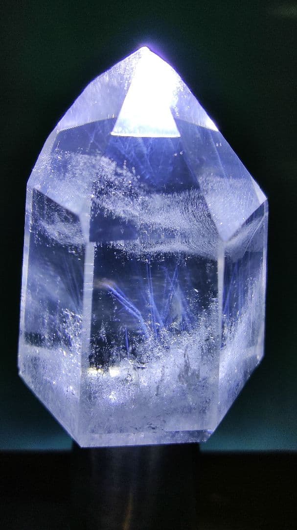 パワーストーン　天然石　エンジェルラダー入り水晶　ポイント　124g　No118