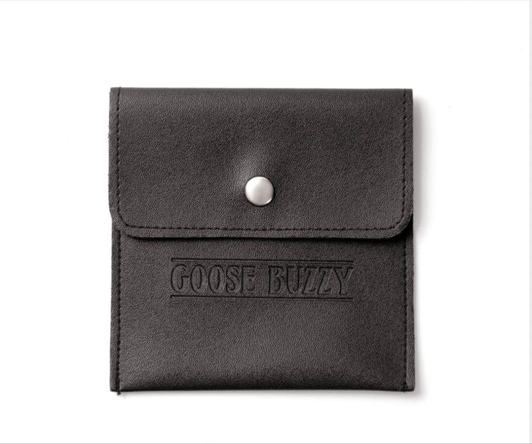  BUZZY ブラックレザーキーホルダー