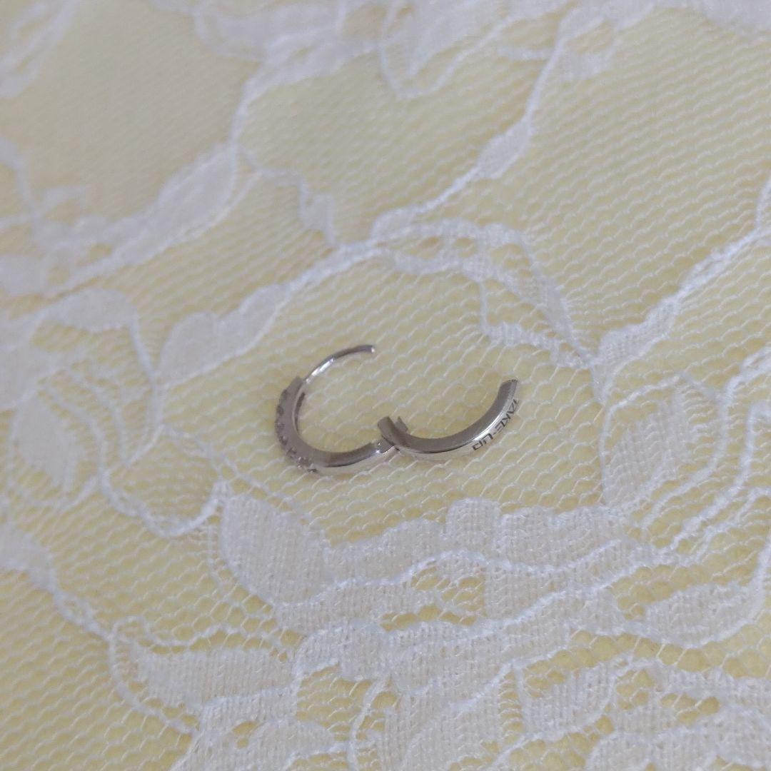 【TAKE-UP】K14WG ダイヤフ－プ 　ピアス(片耳)