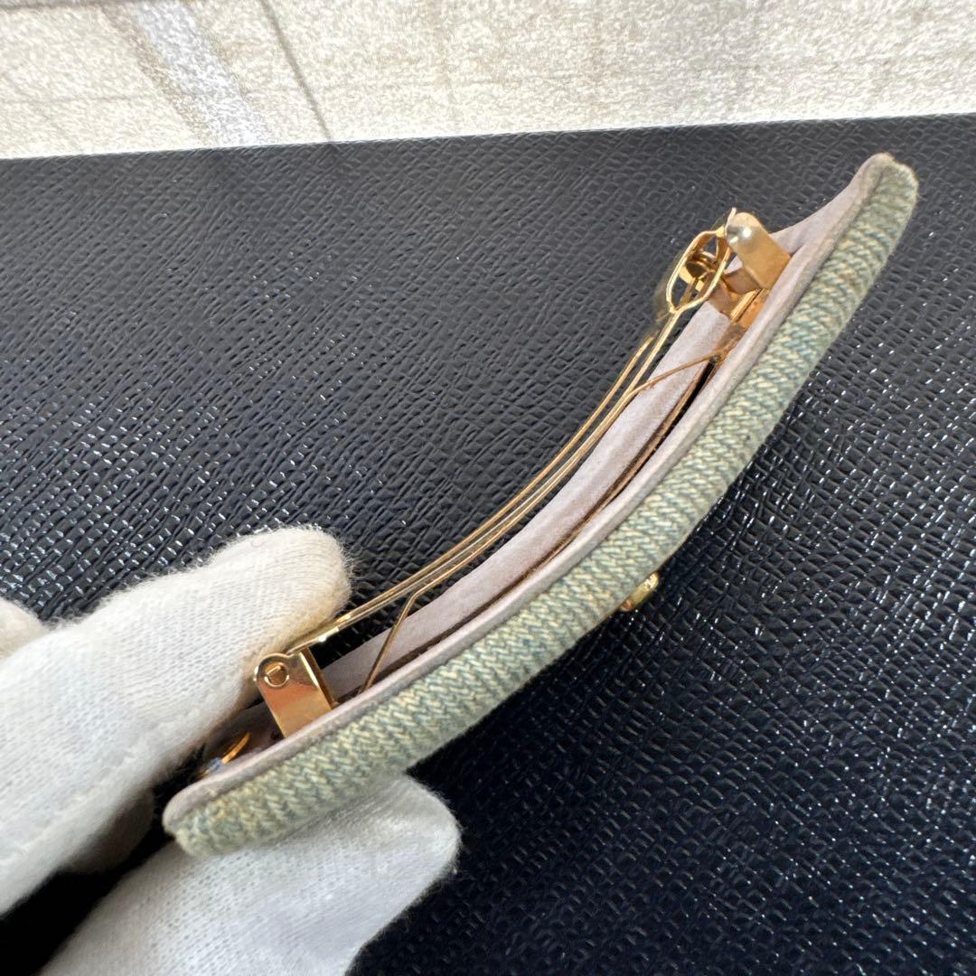 CHANEL シャネル デニム ターンロック ココマーク バレッタ