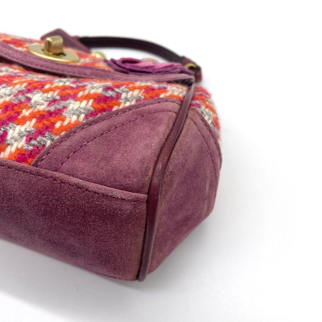 バッグ Coach handbag with clasp turnlock tweed