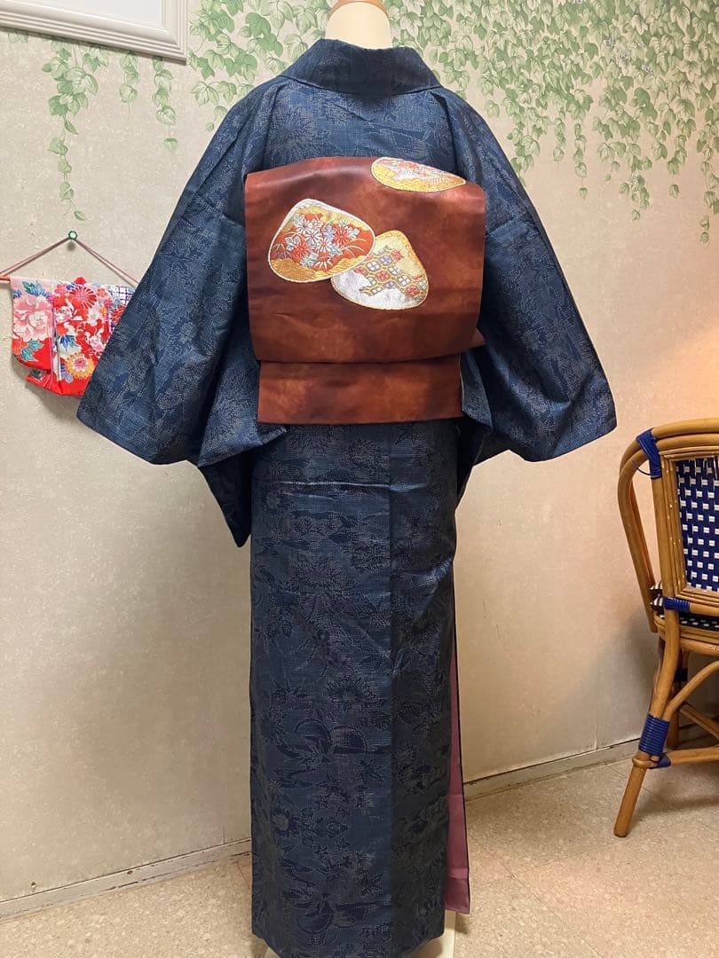 ❣️大島紬❣️藍染❣️４点フルセット❣️