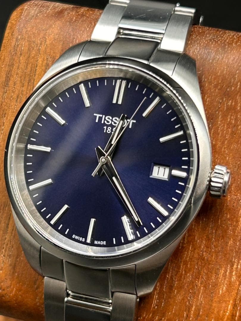 【極美品】TISSOT PR100 34mm ブルー文字盤 ボーイズ/レディース
