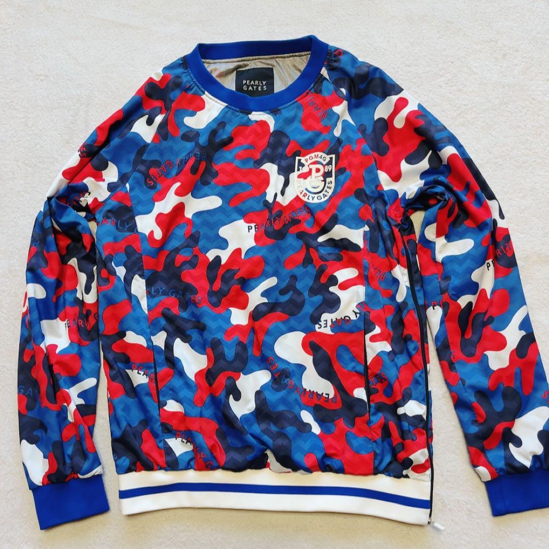 極美品　パーリーゲイツ　蓄熱　スニード　迷彩　カモフラージュ　XL　サイズ６　青