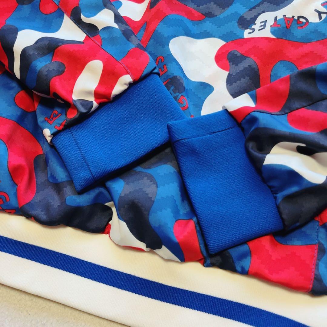 極美品　パーリーゲイツ　蓄熱　スニード　迷彩　カモフラージュ　XL　サイズ６　青