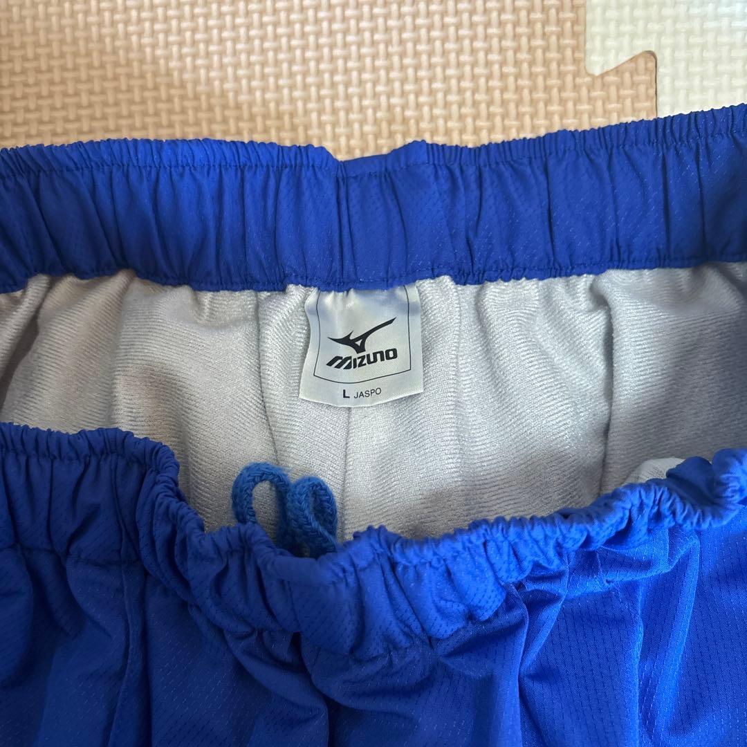 Mizuno 青 ジッパー付き ウィンドブレーカー