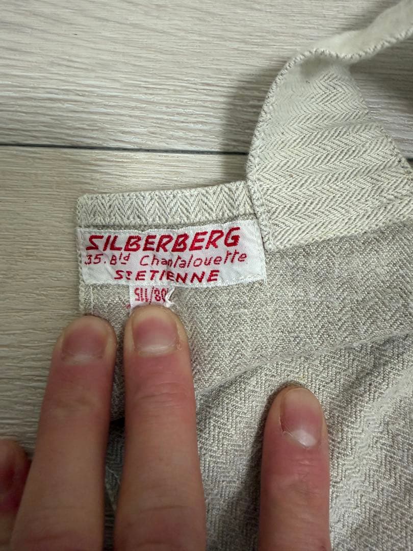 フレンチヴィンテージ　ブッチャー　エプロン　ワンショルダー