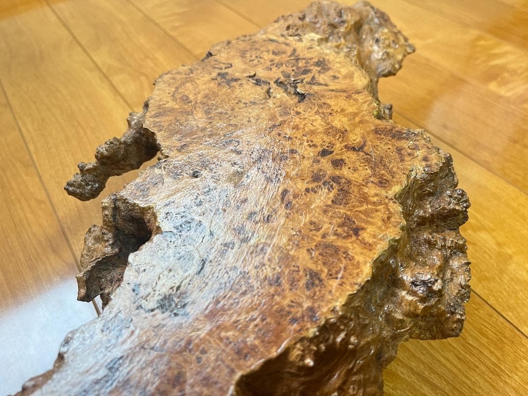 【天然一枚板】飾り台 盆栽台 花瓶台 座卓 足付き 大小2枚セット【光沢仕上げ】