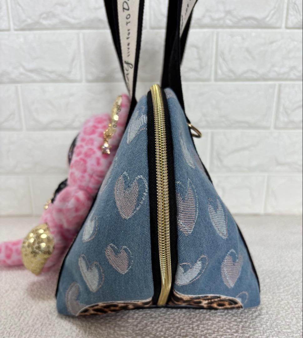 黒*こ様 コヤンイサムチョン　シェル型バッグ　ジョーズくん　ハート柄デニム　ねこ