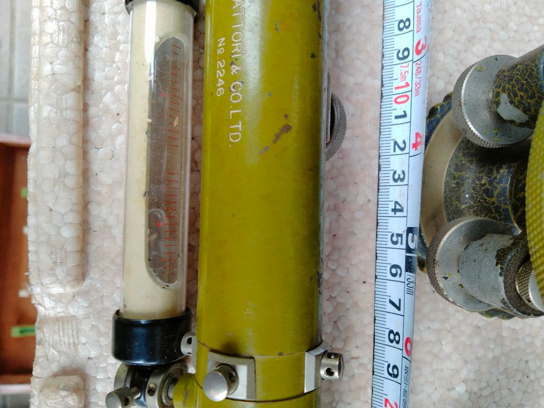 レベル　高さ出し　測量　昭和　当時物　コレクション骨董品　建築工事