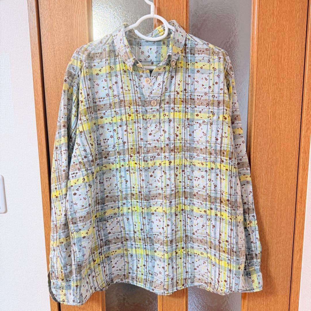 45R フォーティファイブアール 麻100％ シャツ 長袖 美品