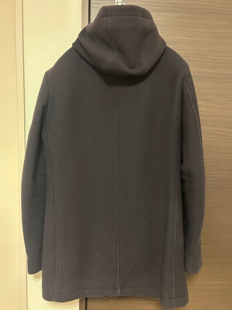 ほっこりHerno ダッフルコート フード付き ダークネイビー