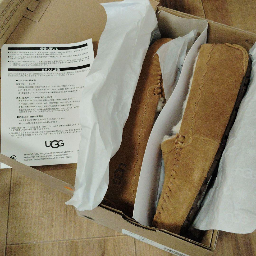 最終値下[新品未使用]UGGアグ♡モカシン チェスナット23cm US6