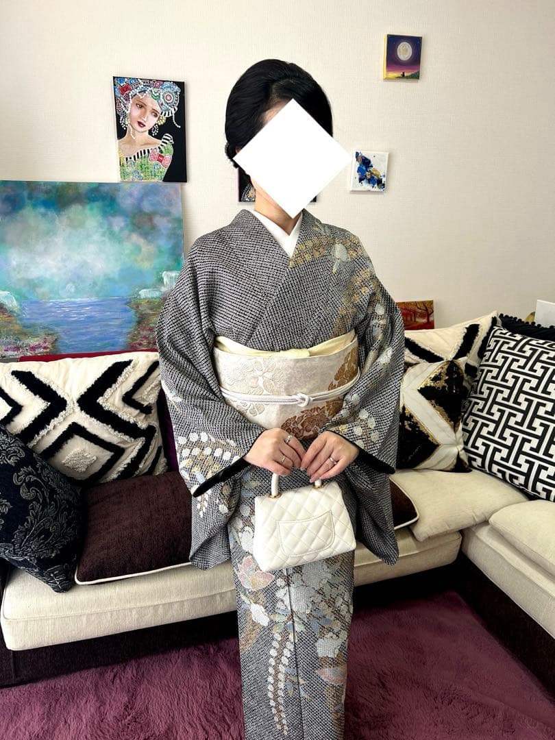 月末サービス品　絞り訪問着