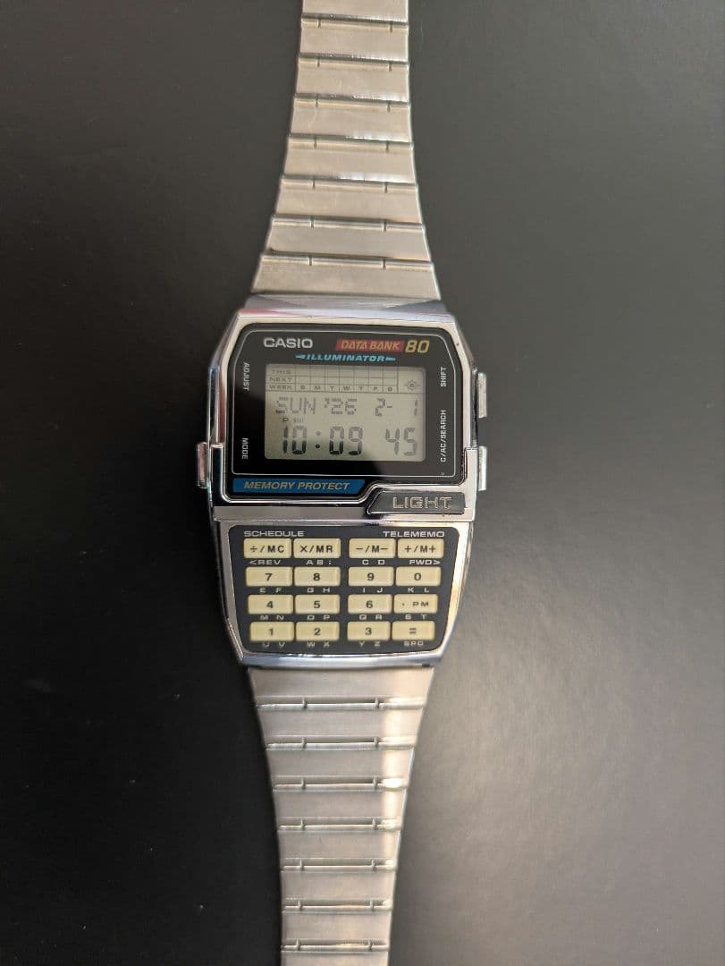 美品　CASIO カシオ DATA BANK 80　データバンク　電池新品