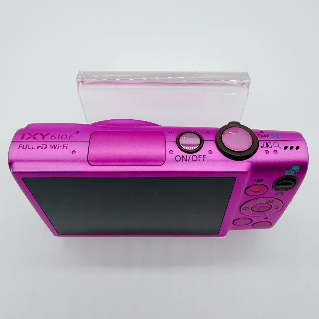 動作良好　Canon IXY 　610F ピンク　箱付　オールドカメラ　コンデジ