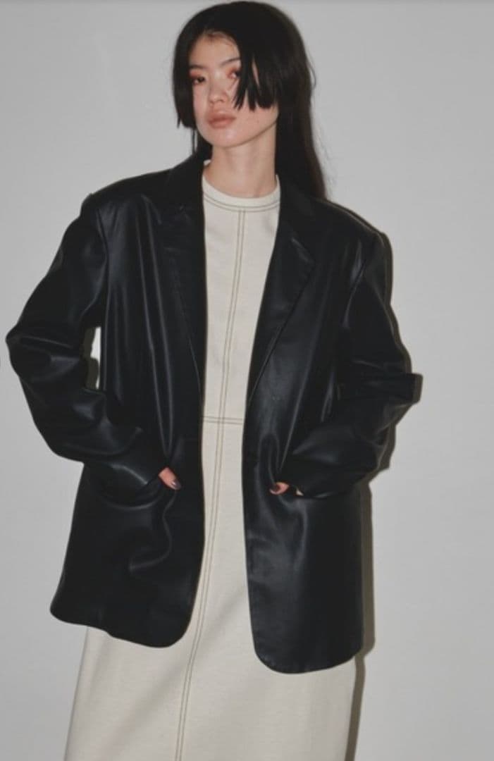 ☆未使用☆TODAYFUL　トゥデイフル　黒 エコレザーテイラージャケット38