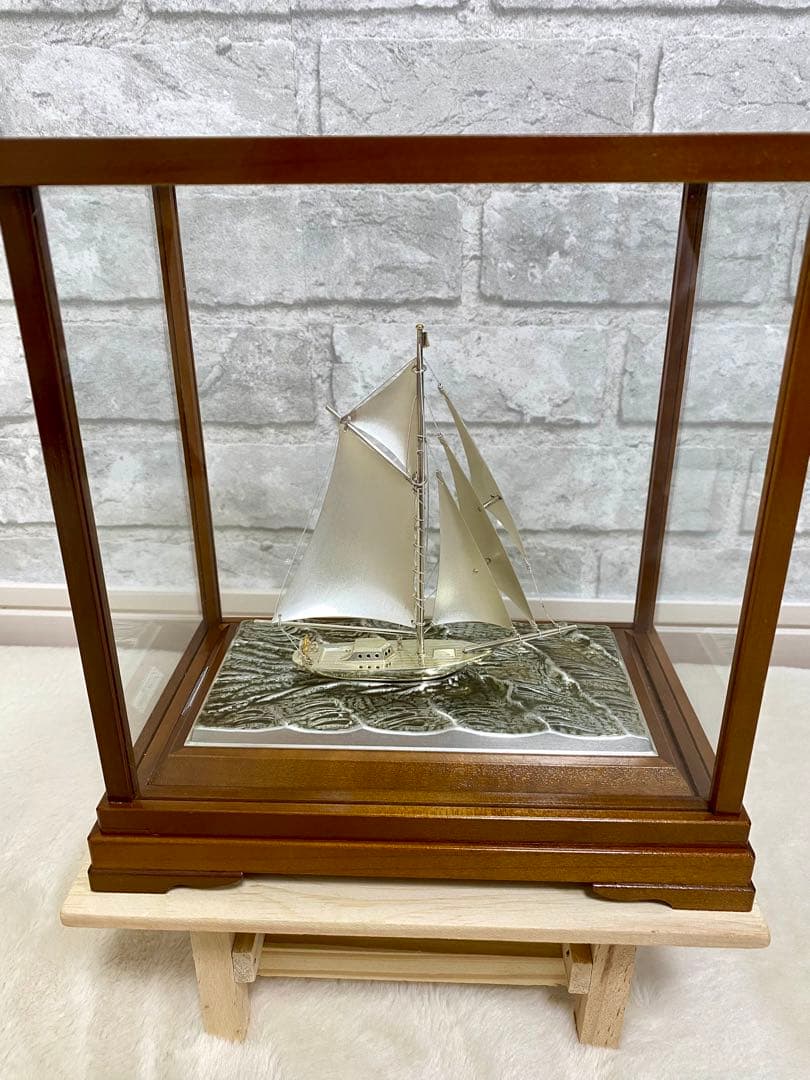 関工芸 ケース付 ヨット シルバー985 銀製品 STERLING 船 武比古