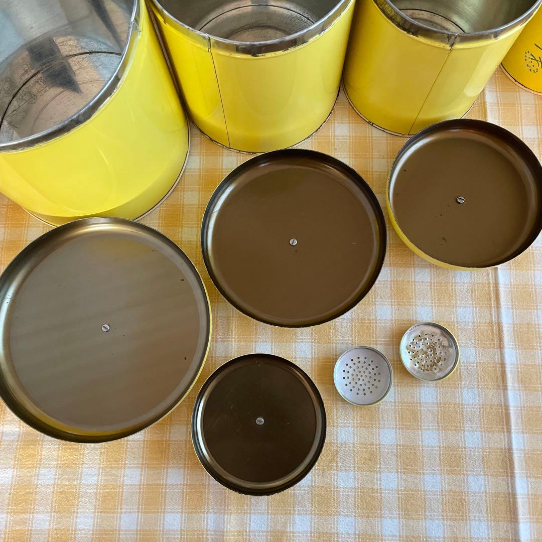 イ*ブ様 RANSBURG ランズバーグ キャニスター 缶 6点セット 黄色 花