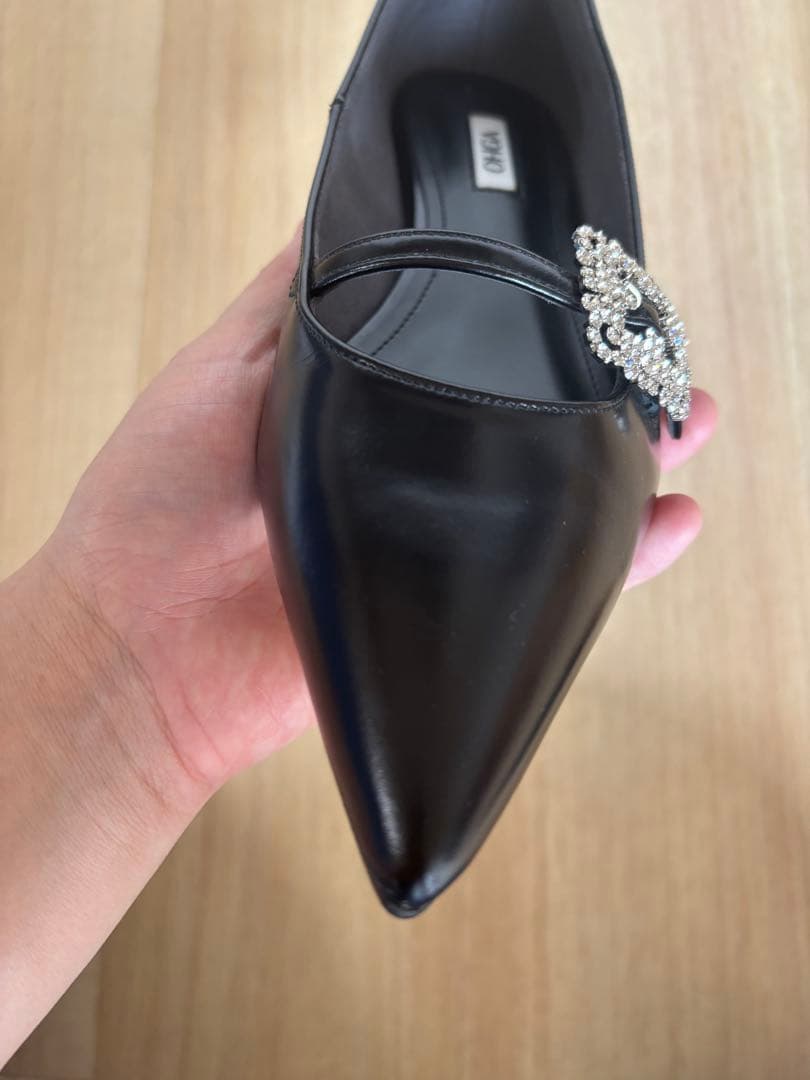 【美品】OHGA オーガ　パンプス　メリージェーン　23cm ブラック