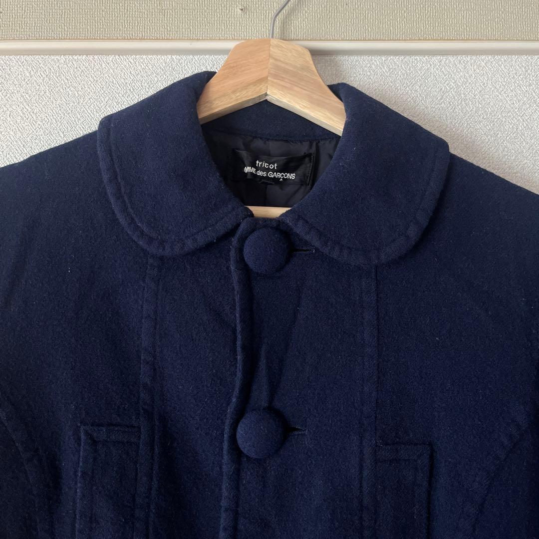 tricot COMME des GARCONS　丸襟ウールコート