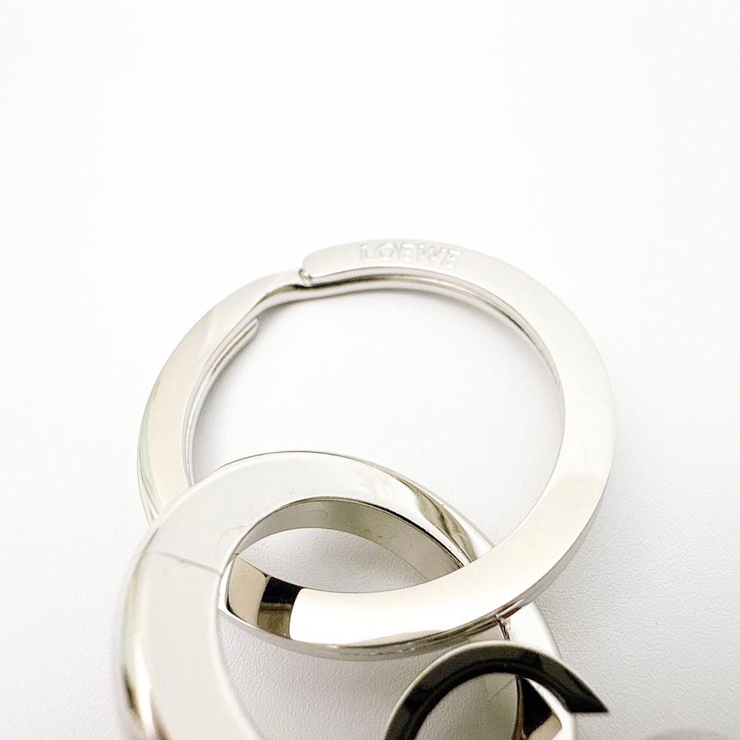 ロエベ アナグラム キーリング キーホルダー バッグチャーム シルバー 未使用品