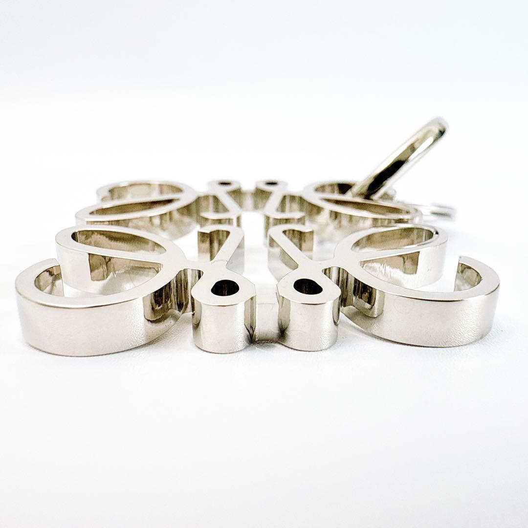 ロエベ アナグラム キーリング キーホルダー バッグチャーム シルバー 未使用品