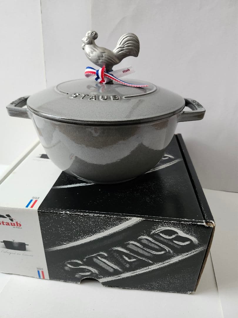 新品未使用　staub　ストウブワナベ　Wa-NABE　L20cm　グレー